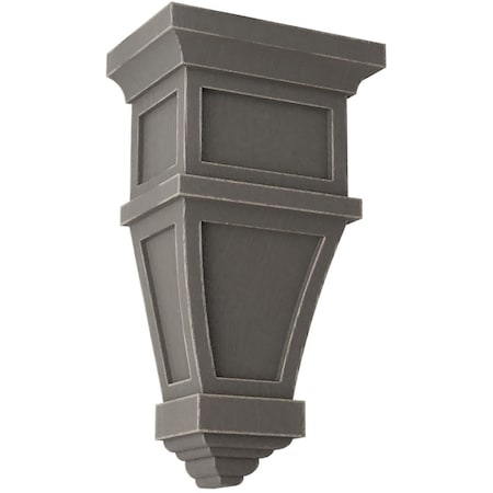 Ekena Millwork 6"W x 4"D x 11"H Alpine Wood Vintage Decor Corbel, Reclaimed Grey CORWD06X04X11APGY